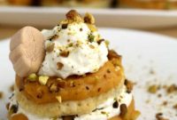 Decadent Pumpkin Pistachio Napoleon with White Chocolate Ganache