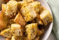 Crispy Homemade Parmesan Croutons
