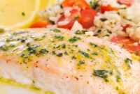Easy Toaster Oven Salmon with Lemon Basil Butter