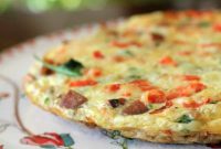 Smoked Salmon, Sweet Potato and Baby Kale Frittata