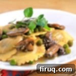 Easy Marsala Ravioli with Earthy Mushrooms and Sweet Peas 2 img 10050 4