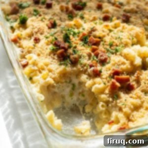 Authentic Italian Macaroni and Cheese 10 Close up of cross section of baked mac and cheese