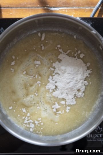 Authentic Italian Macaroni and Cheese 3 butter and flour mixed