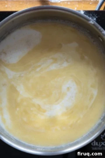 Authentic Italian Macaroni and Cheese 5 butter flour and milk combined