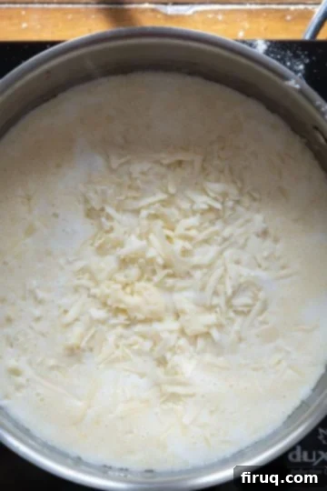 Authentic Italian Macaroni and Cheese 6 cheese melted into mixture