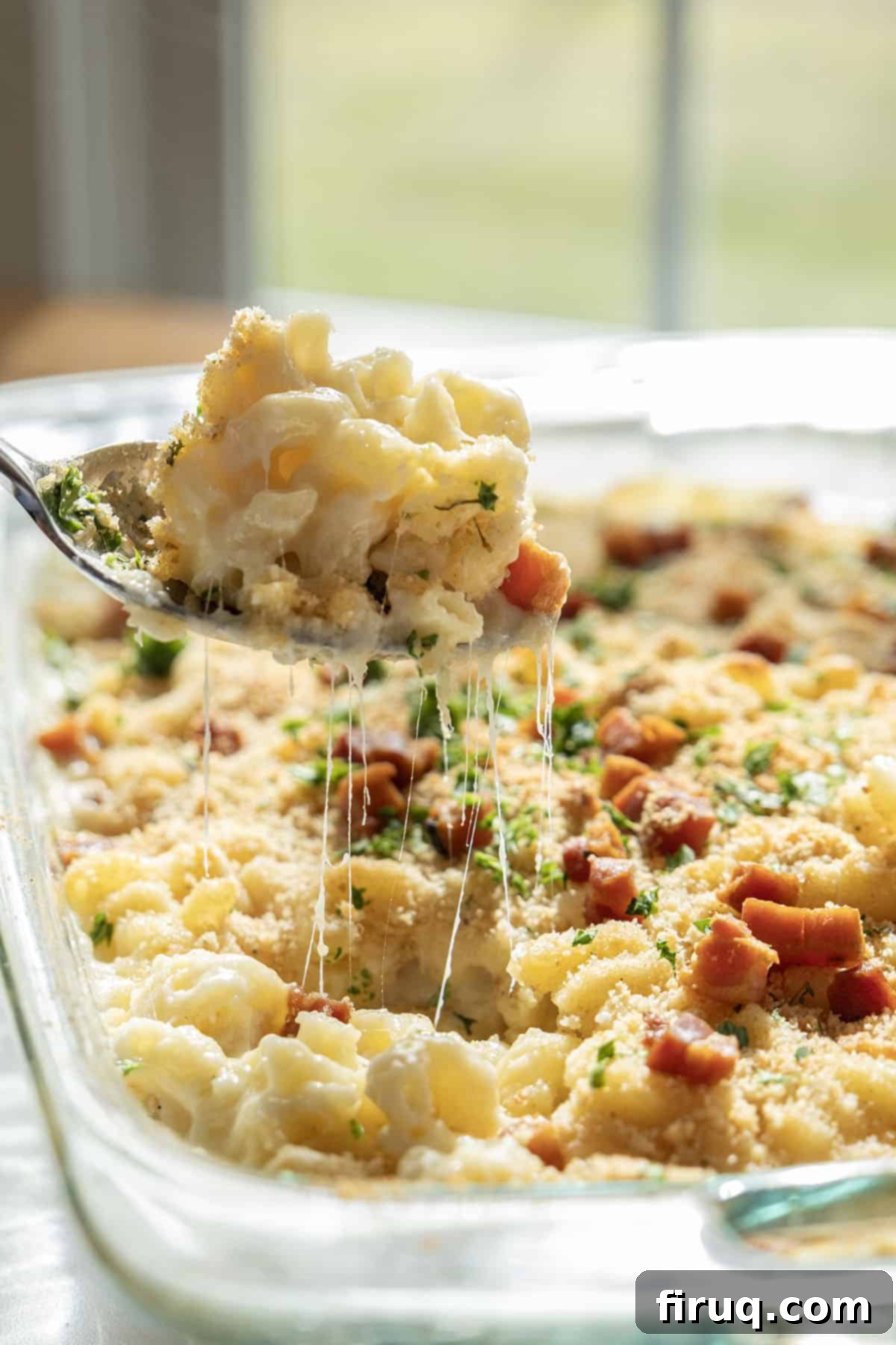 Authentic Italian Macaroni and Cheese 9 Italian mac and cheese cheese pull