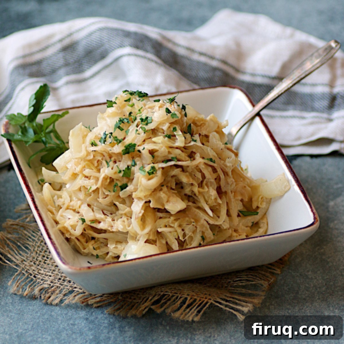 Creamy Caramelized Cabbage Recipe Card Image Creamy Caramelized Cabbage, a delicious and easy side dish.