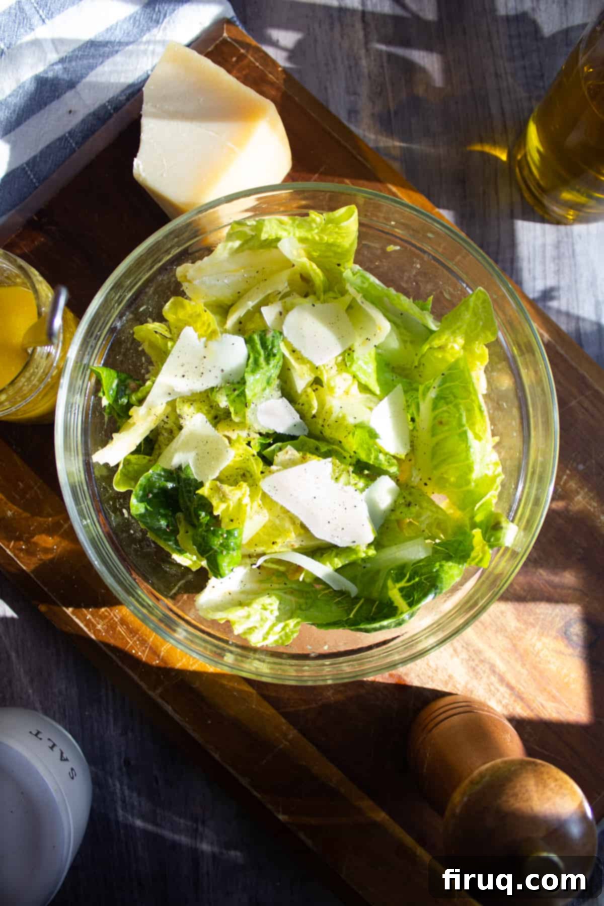 Time-Honored Caesar Dressing 3 Romaine salad with traditional caesar dressing and parmesan