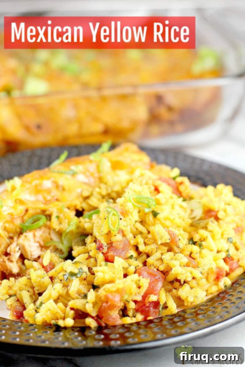 Vibrant Mexican Golden Rice 4 The simple, store-bought yellow rice elevated with extra touches of diced tomato and chilies and simple seasoning. Mexican Yellow Rice is a perfect fancy, but-not-fancy, go-to for an easy side for your Mexican Taco Tuesday. #food #recipe #sidedish #rice #Mexican