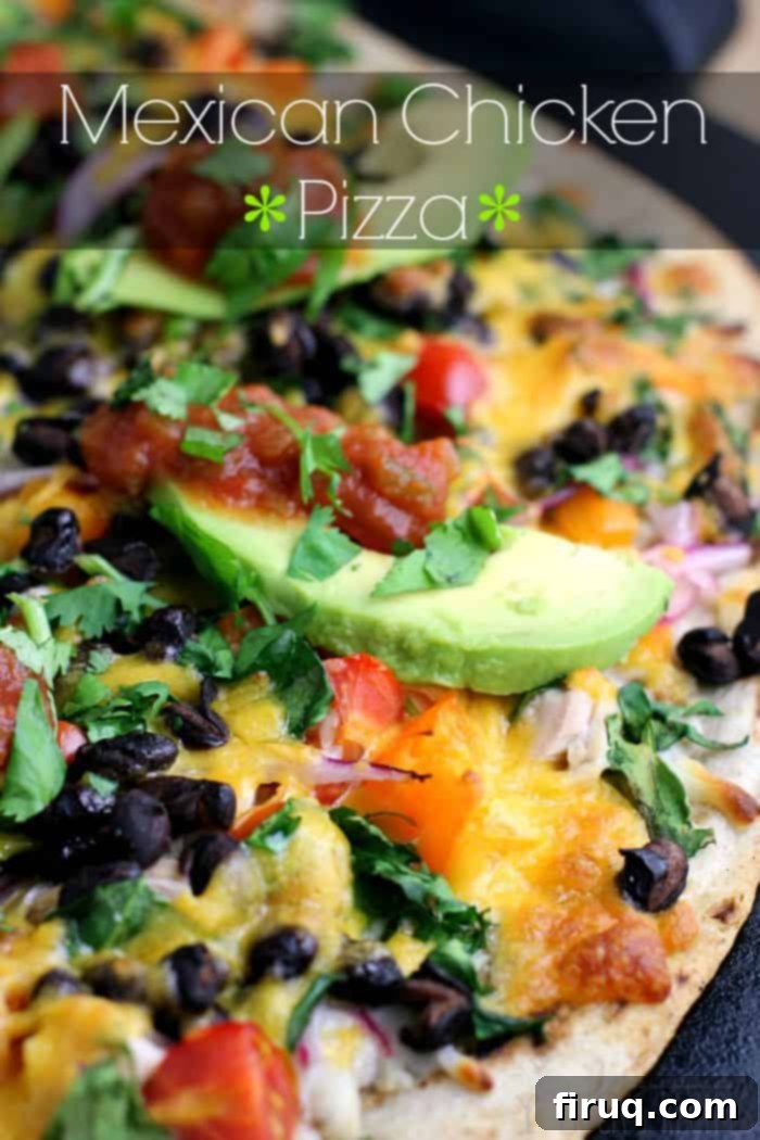 Spicy Fiesta Chicken Pizza 6 Mexican Chicken Pizza with a flavorful blend of ingredients