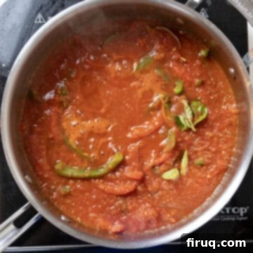 Ultimate Chicken Pizzaiola 9 Rich tomato puree, fresh basil, salt, and oregano added to the sautéed peppers and garlic, simmering gently.