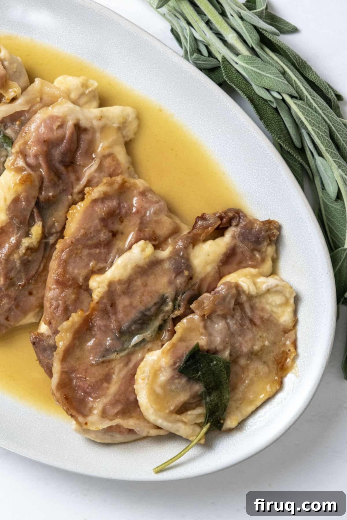 Elevated Chicken Saltimbocca 13 full plate of chicken saltimbocca ready to eat