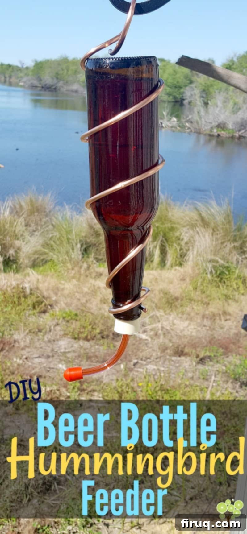 From Barren Patch to Bee Utopia 25 DIY Beer Bottle Hummingbird Feeder