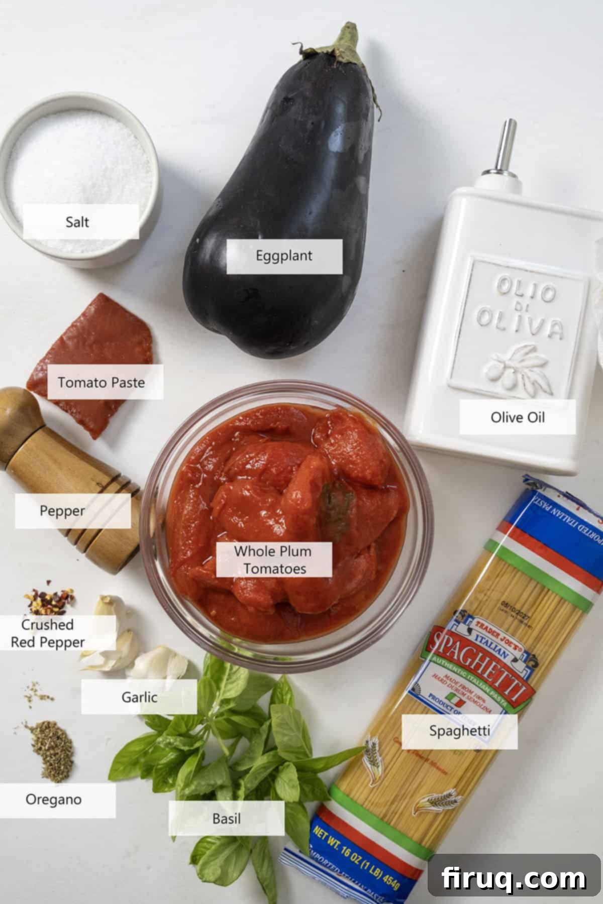 Pasta alla Norma: Sicilian Classic 3 Ingredients for the recipe.