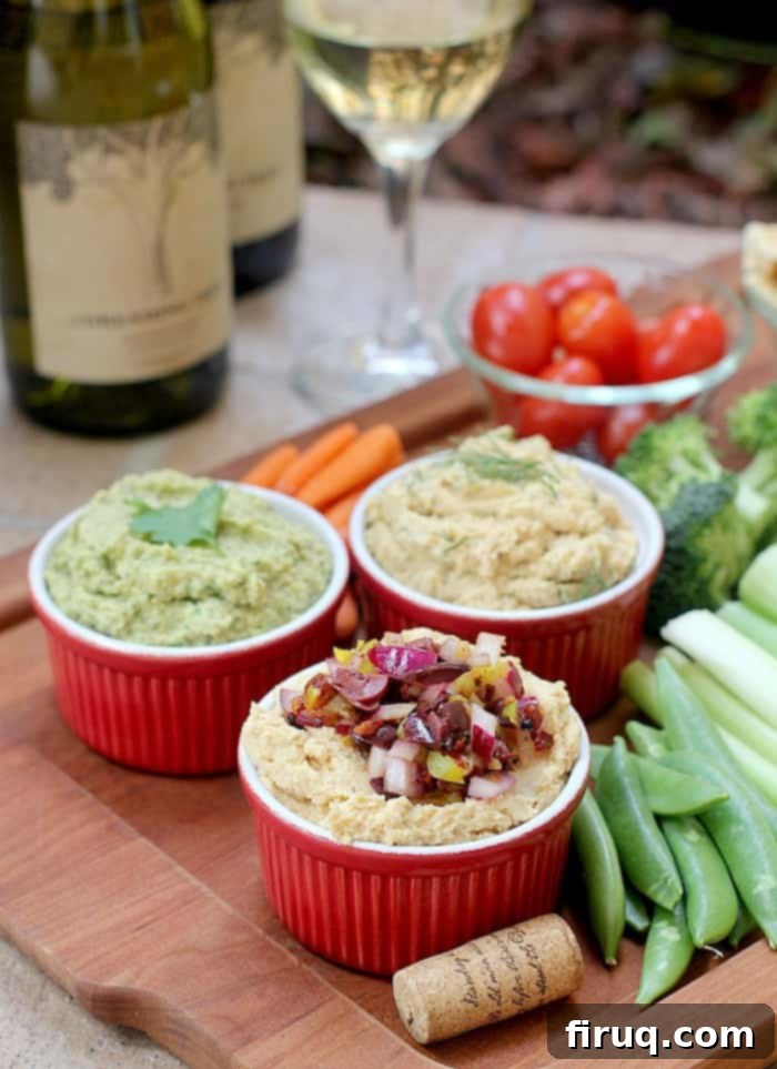 Plant-Based Mezze Platter with Hummus Trio 9 Vegetarian Charcuterie Board with Hummus Flight - Recipe image