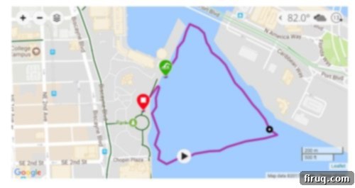 Ironman Miami 70.3 Race Recap: Pelotons and Pizza 9 Garmin data showing the longer than expected swim distance in Miami 70.3.