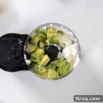 Vibrant Avocado Lime Sauce 6 yogurt and avocado in the food processor.
