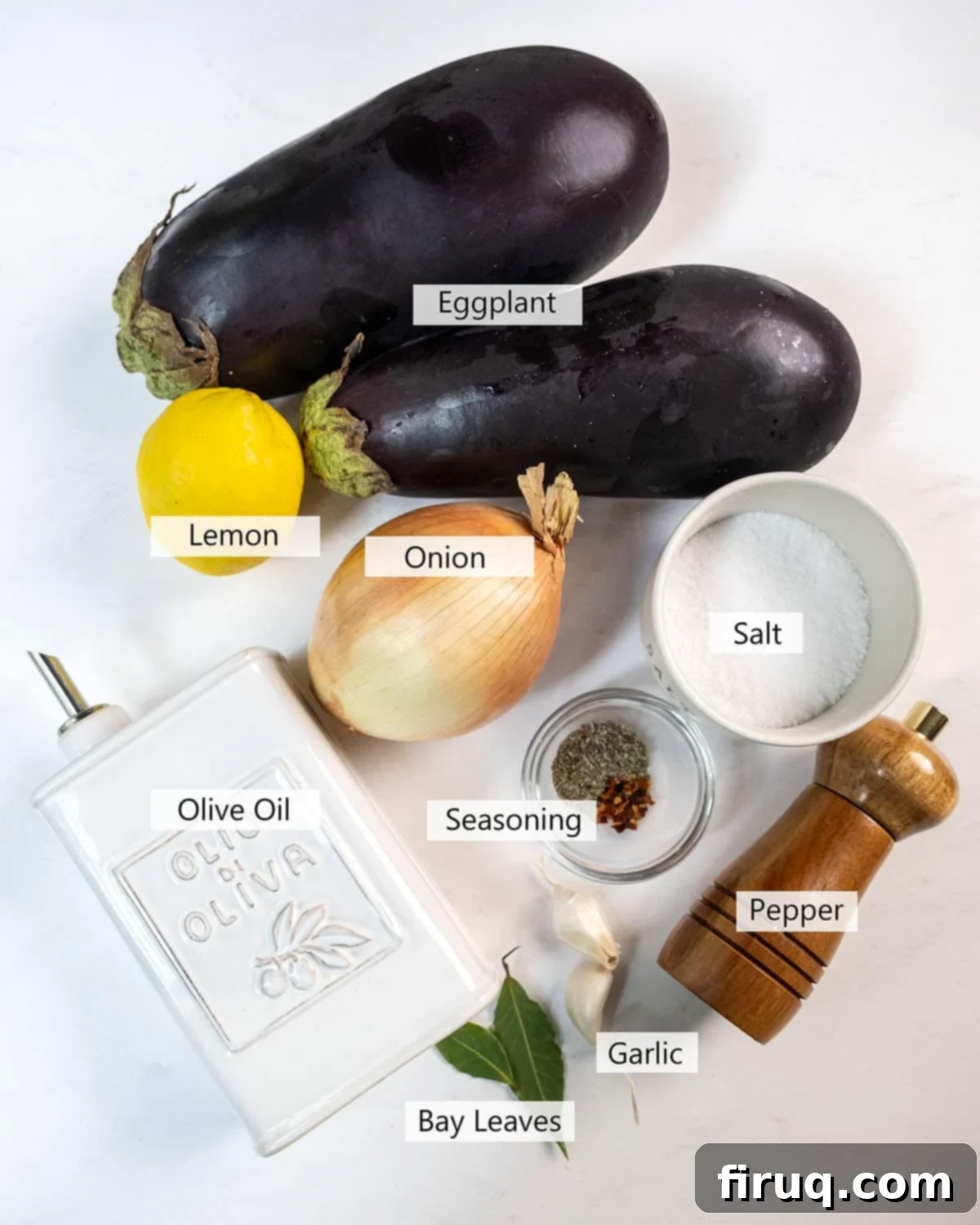 Zesty Eggplant and Onion Medley 3 Ingredients for the recipe.