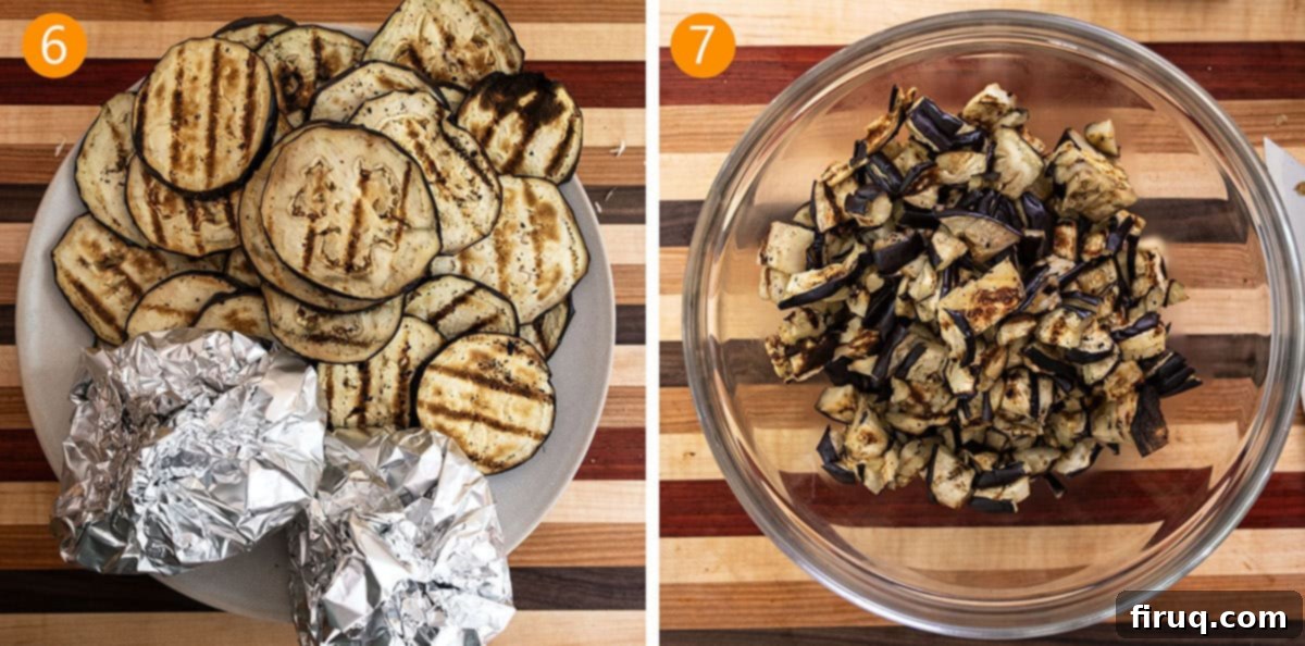 Zesty Eggplant and Onion Medley 6 Chopped grilled eggplant.