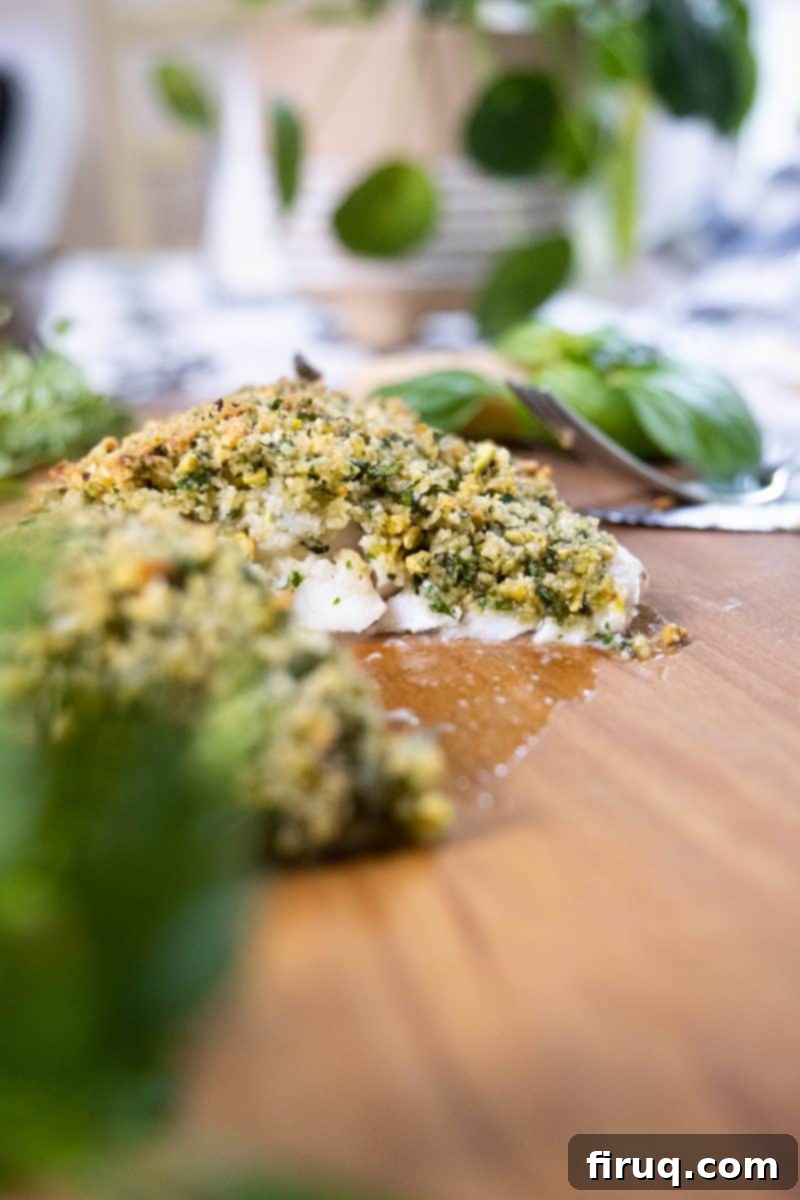Crispy Pistachio Crusted Fish 4 low profile picture or pistachio crusted sea bass