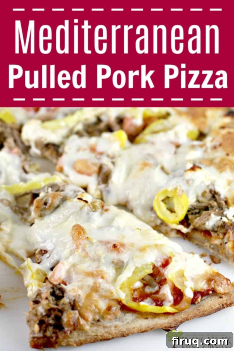Mediterranean Pulled Pork Pizza 7 Mediterranean Pulled Pork Pizza #pizza #recipe #food #mediterranean #pulledpork