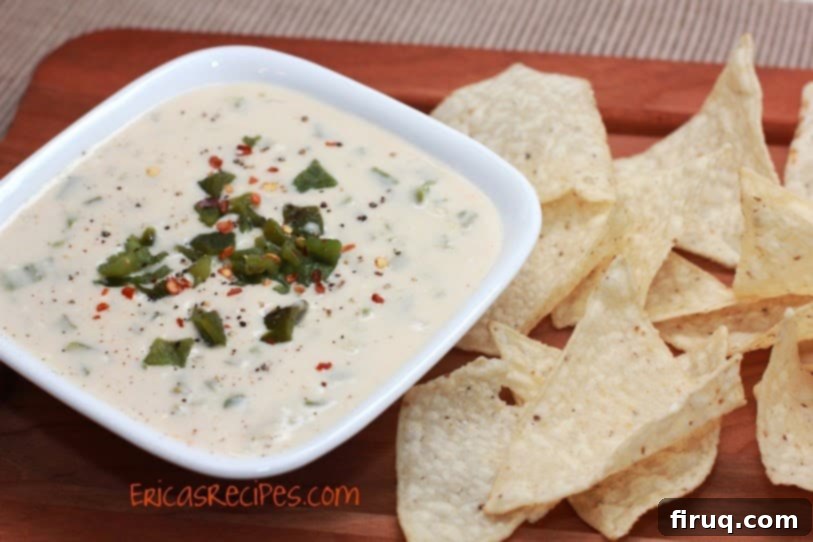Smoky Poblano Queso Dip 2 Grilled Poblano Queso Dip