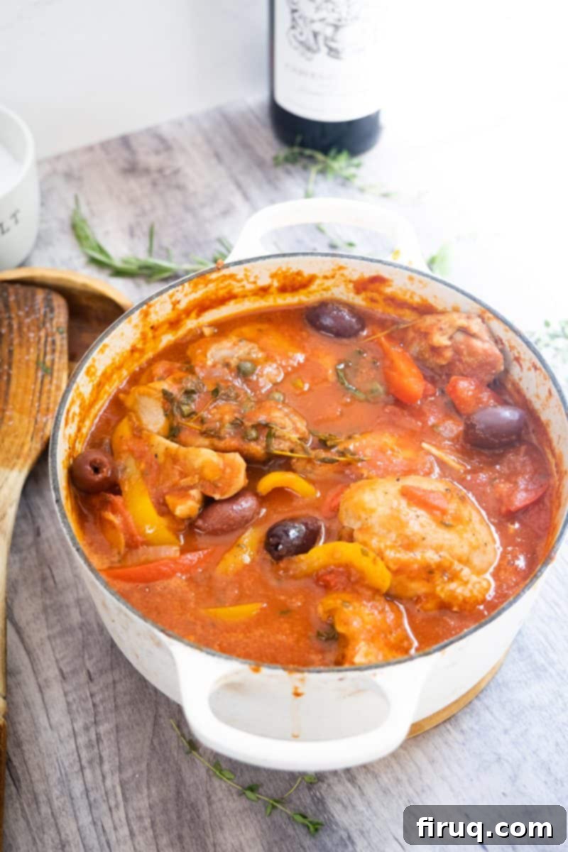 Weeknight Chicken Cacciatore 9 dutch oven chicken cacciatore