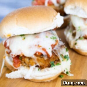 Mouthwatering Chicken Parm Minis 4 chicken parm sliders