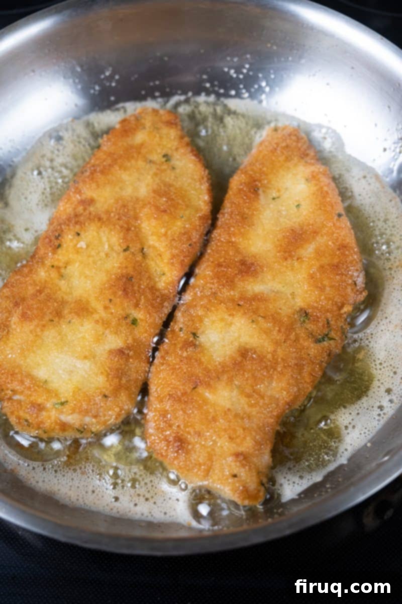 Best Oil for Crispy Chicken Cutlets 7 chicken cutlets frying in avocado oil