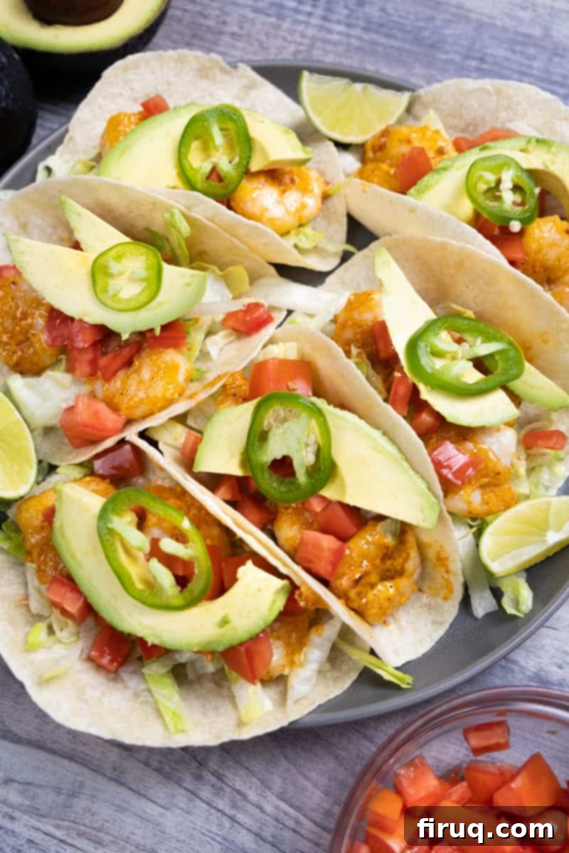 Molten Shrimp Tacos 2 volcano sauce shrimp tacos
