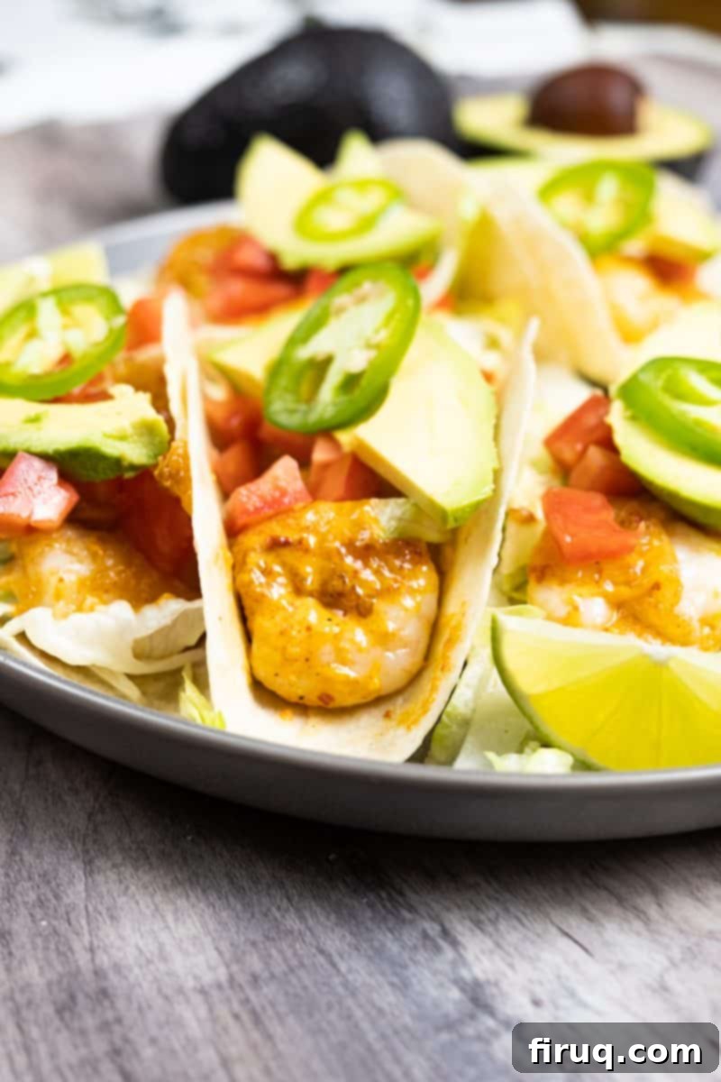 Molten Shrimp Tacos 3 close up volcano shrimp taco