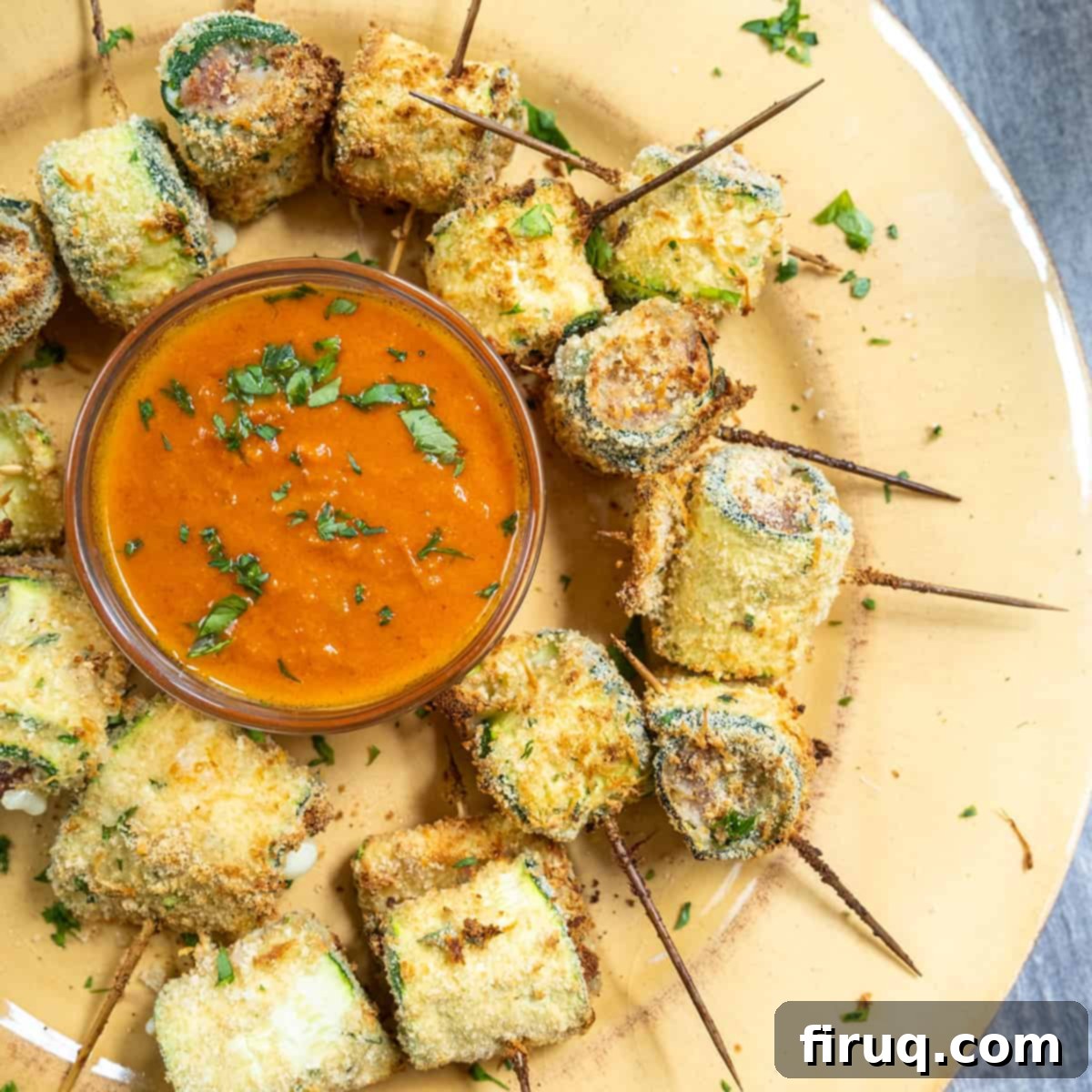 Guilt-Free Air Fryer Zucchini Fritters 3 Air fryer zucchini roll-ups, an earlier version of the recipe concept.
