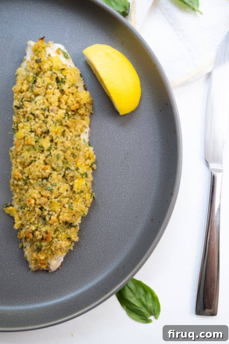 Emerald Zest Snapper 3 Raw snapper fillets ready for the lemon pistachio crust application.