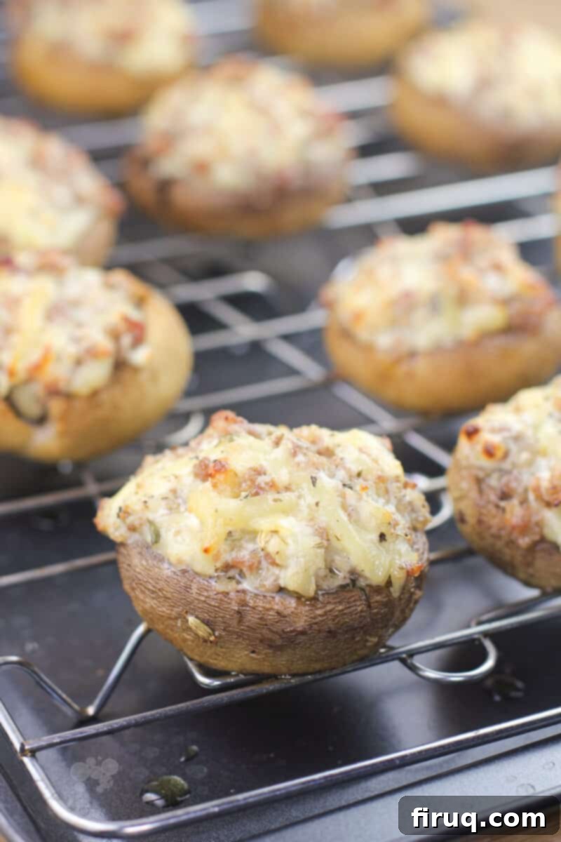 Savory Grilled Mushroom Delights 12 finished recipe on grate, sitting on bake pan