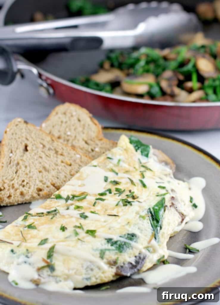 Instant Pot Chicken Carnitas 15 Healthy and satisfying, this egg white omelet with vegetarian sausage, spinach, and mushroom, will satisfy you breakfast, lunch or dinner. If you have goals this year and want to eat better to get there, this recipe is for you.