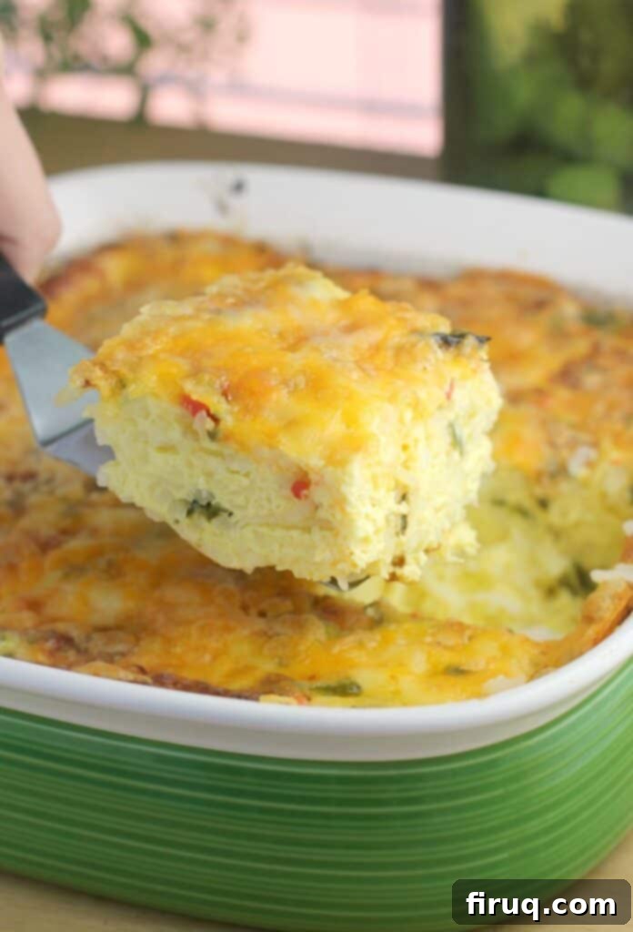 Huevos Rancheros Benedict 8 Roasted Poblano Breakfast Casserole - a hearty, cheesy casserole with roasted poblano peppers and eggs