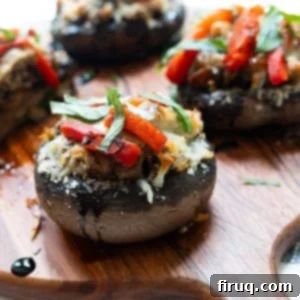 Gourmet Stuffed Italian Portobellos 12 close up Italian stuffed mushrooms