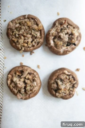 Gourmet Stuffed Italian Portobellos 6 mushrooms stuffed with sausage
