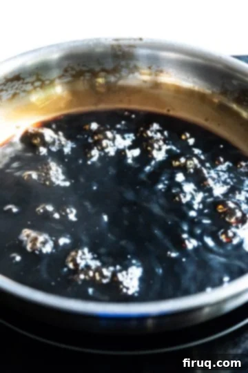 Gourmet Stuffed Italian Portobellos 9 balsamic glaze simmering