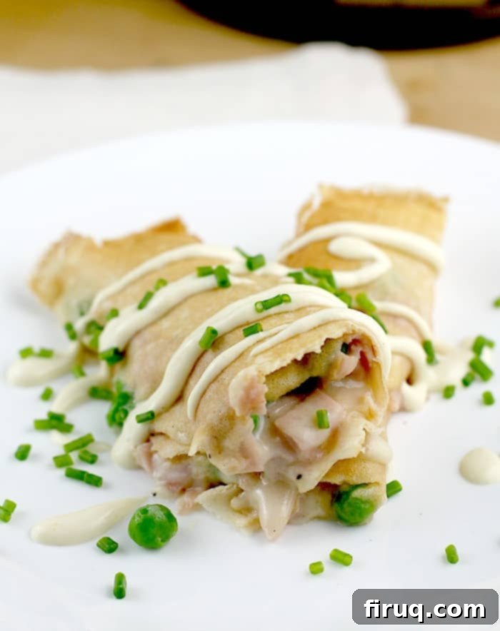 Prosciutto and Cheese Crepes 10 Ham, Peas, and Cheese Crepes http://wp.me/p4qC4h-3Id #BeyondTheSandwich #ad @Walmart