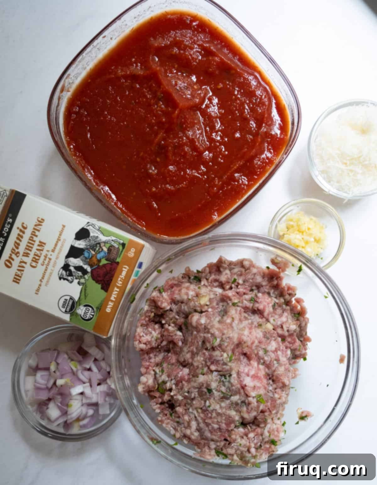 Rosé Sausage Pasta 3 Ingredients for the dish