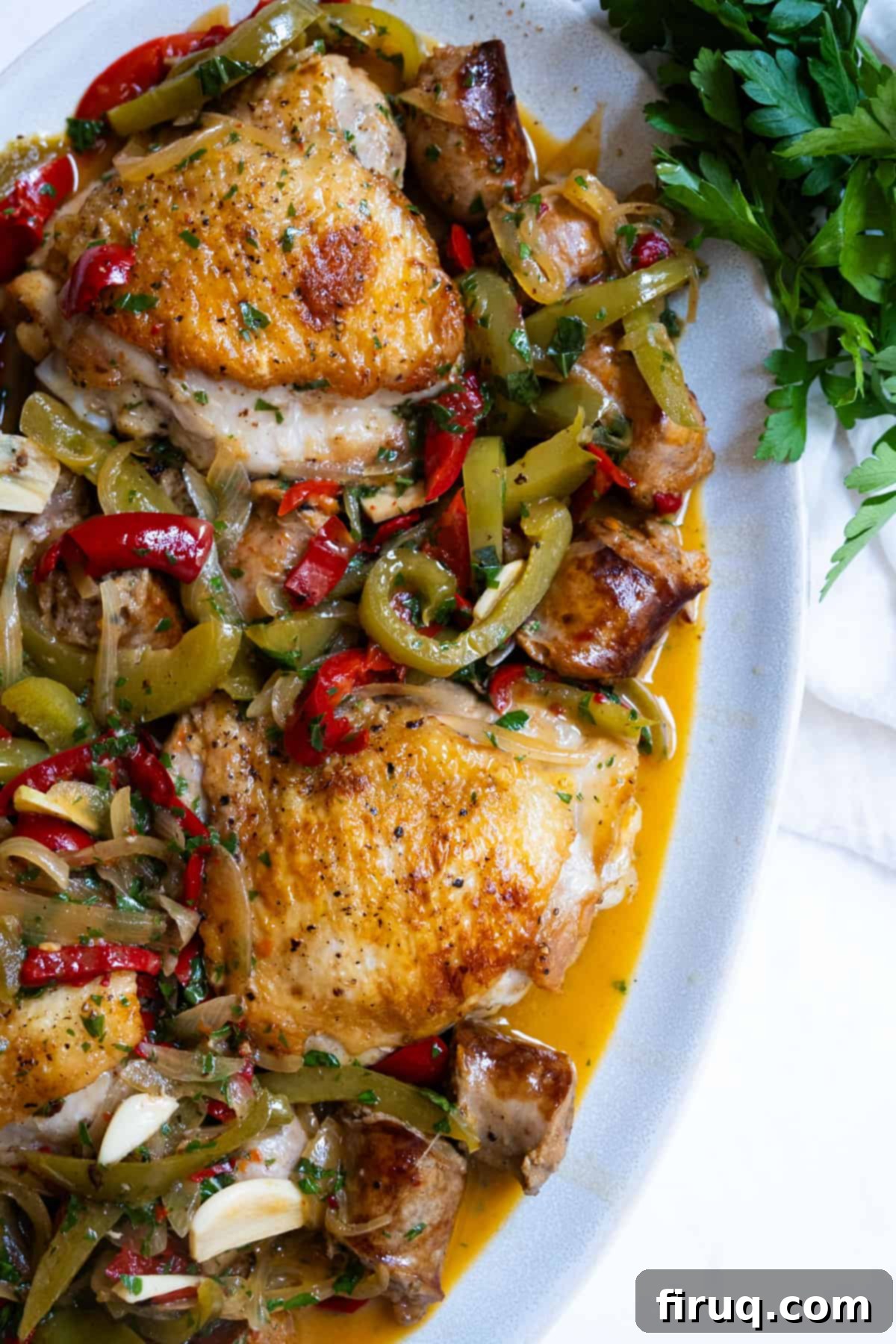 Zesty Italian Chicken Scarpariello 12 chicken scarpariello finished in dish