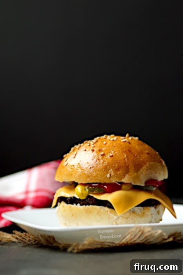 How to Make Blended Burgers Hamburger on a white plate