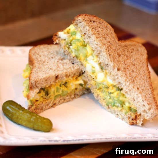 Dill Pickle Egg Salad Sandwich A delicious homemade Dill Pickle Egg Salad Sandwich