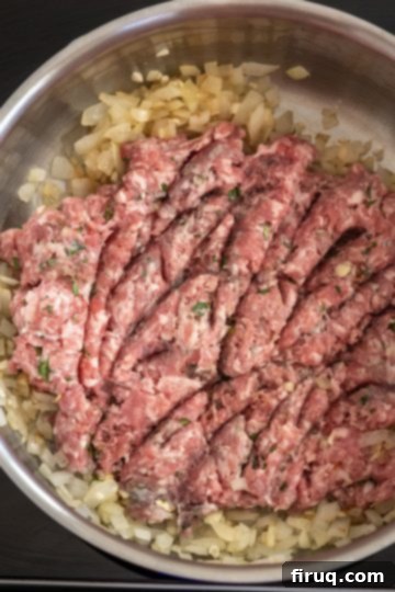 Homestyle Italian Baked Ziti 4 browning sausage for baked ziti