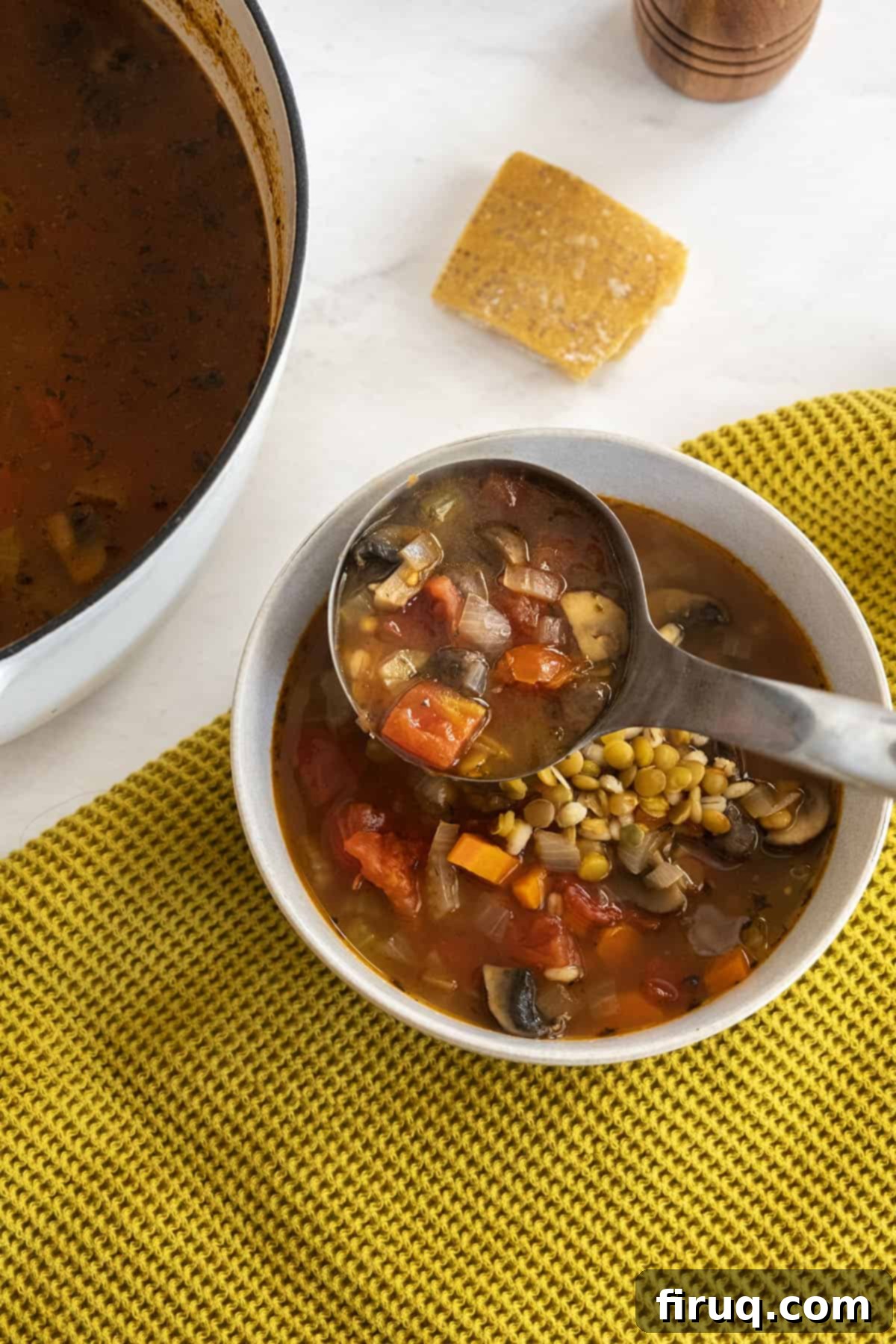 Hearty Barley Lentil Soup 2 barley lentil soup