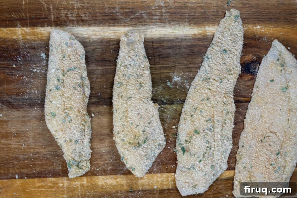 Crispy Oreganata Flounder 4 fresh flounder breaded