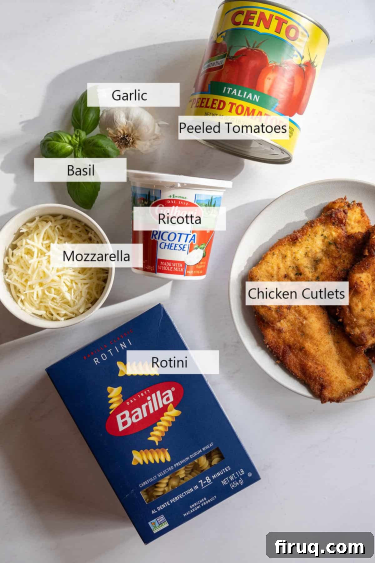 Dreamy Creamy Chicken Parmesan Pasta 3 Ingredients for the recipe.