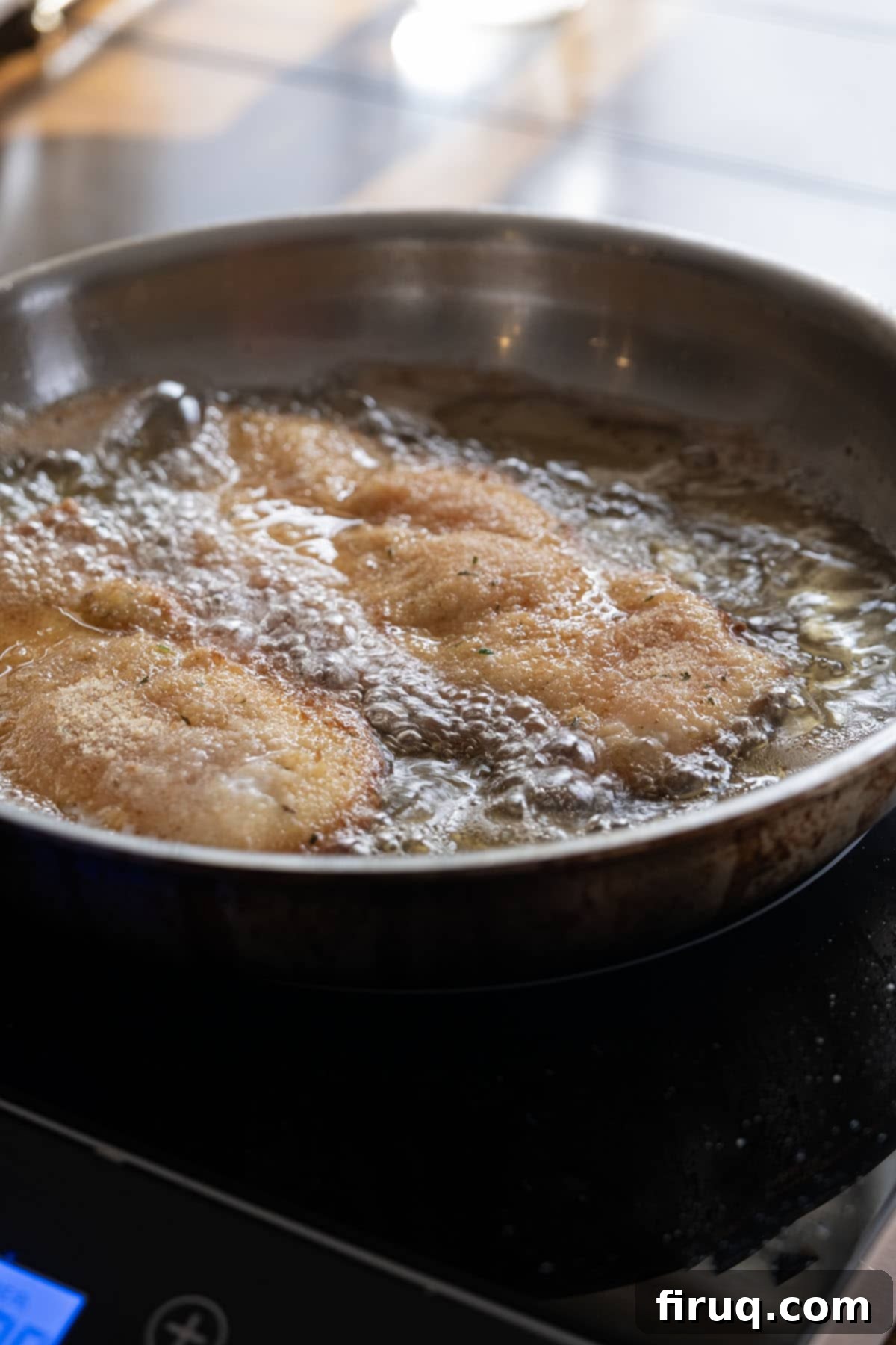 Dreamy Creamy Chicken Parmesan Pasta 4 frying chicken cutlets