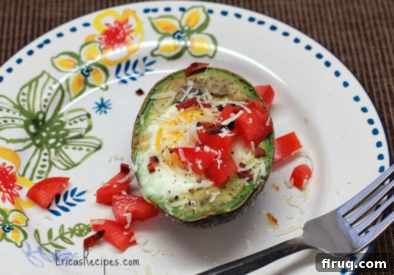 Avocado Egg Boats 2 Eggs Baked in Avocado
